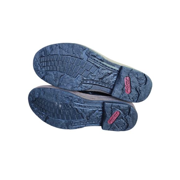 Rieker Felicitas Wool Lined Black Ankle Boots Side Zip 6.5 /37  EUC - Picture 8 of 10